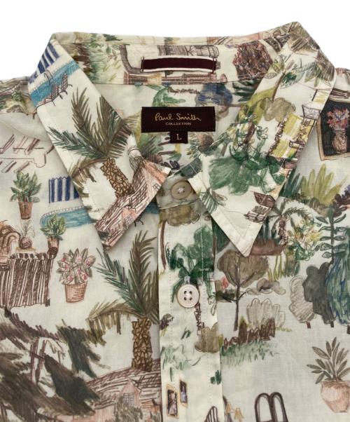 Paul Smith COLLECTION（ポールスミス コレクション）Paul Smith COLLECTION (ポールスミス コレクション) 総柄シャツ ベージュ サイズ:Ⅼの古着・服飾アイテム
