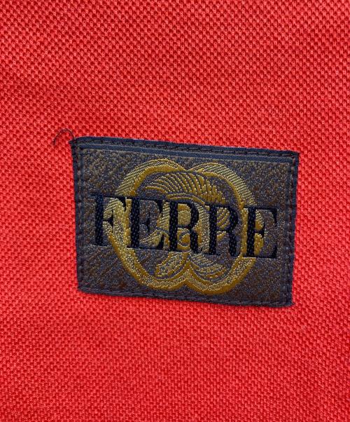 GIANFRANCO FERRE（ジャンフランコフェレ）GIANFRANCO FERRE (ジャンフランコフェレ) ロゴポロシャツ オレンジ サイズ:Ⅼの古着・服飾アイテム
