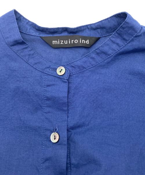 mizuiro-ind（ミズイロインド）mizuiro-ind (ミズイロインド) ドルマンスリーブリネン混ブラウス ブルー サイズ:FREEの古着・服飾アイテム