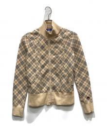BURBERRY LONDON（バーバリーロンドン）の古着「ノバチェック ジップアップジャケット」｜ベージュ