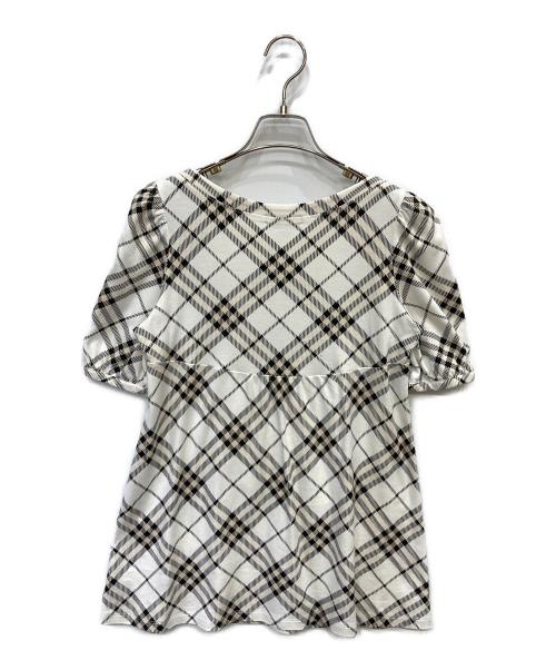 BURBERRY LONDON（バーバリーロンドン）BURBERRY LONDON (バーバリーロンドン) ノバチェック柄チュニック ホワイト サイズ:Mの古着・服飾アイテム