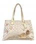 COACH（コーチ）の古着「シグネチャー フローラルアップリケ トートバッグ」｜ベージュ