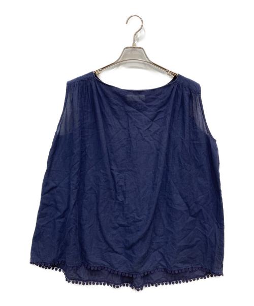 tumugu（ツムグ）tumugu (ツムグ) ノースリーブブラウス ネイビー サイズ:FREEの古着・服飾アイテム
