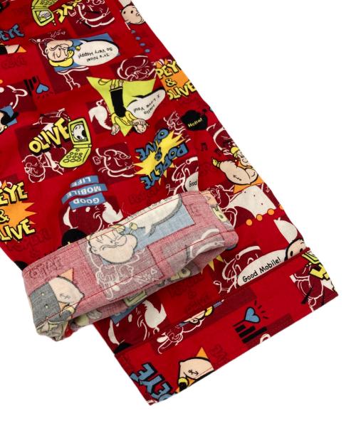 GIANNI VALENTINO（ジャンニバレンチノ）GIANNI VALENTINO (ジャンニバレンチノ) popeye (ポパイ) パジャマセットアップ レッド サイズ:Ⅼの古着・服飾アイテム