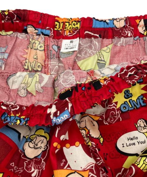 GIANNI VALENTINO（ジャンニバレンチノ）GIANNI VALENTINO (ジャンニバレンチノ) popeye (ポパイ) パジャマセットアップ レッド サイズ:Ⅼの古着・服飾アイテム