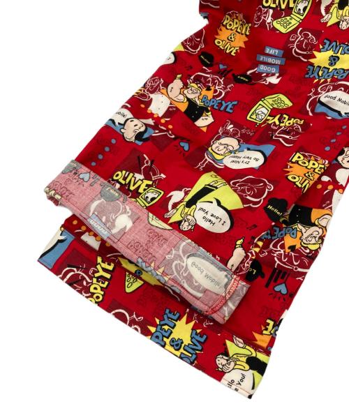 GIANNI VALENTINO（ジャンニバレンチノ）GIANNI VALENTINO (ジャンニバレンチノ) popeye (ポパイ) パジャマセットアップ レッド サイズ:Ⅼの古着・服飾アイテム