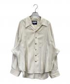 MAISON SPECIALメゾンスペシャル）の古着「Radial Darts Prime-Over Open Collar Shirt」｜アイボリー