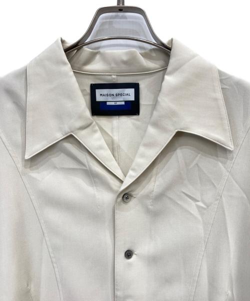 MAISON SPECIAL（メゾンスペシャル）MAISON SPECIAL (メゾンスペシャル) Radial Darts Prime-Over Open Collar Shirt アイボリー サイズ:Mの古着・服飾アイテム