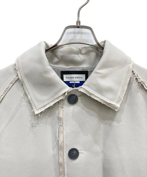 MAISON SPECIAL（メゾンスペシャル）MAISON SPECIAL (メゾンスペシャル) プライムオーバー カットオフ ステンカラーコート アイボリー サイズ:SIZE1の古着・服飾アイテム