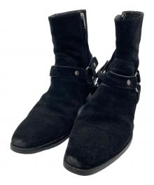 Saint Laurent Paris（サンローランパリ）の古着「ワイアットハーネスリングブーツ」｜ブラック