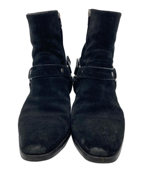 Saint Laurent Paris（サンローランパリ）Saint Laurent Paris (サンローランパリ) ワイアットハーネスリングブーツ ブラック サイズ:44の古着・服飾アイテム