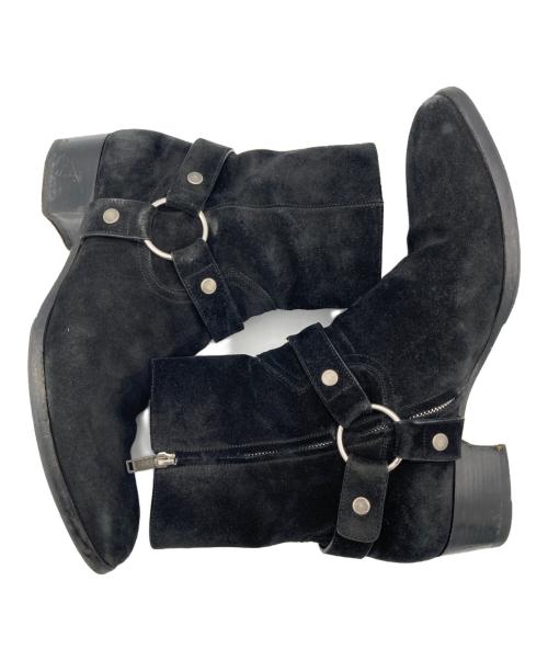 Saint Laurent Paris（サンローランパリ）Saint Laurent Paris (サンローランパリ) ワイアットハーネスリングブーツ ブラック サイズ:44の古着・服飾アイテム