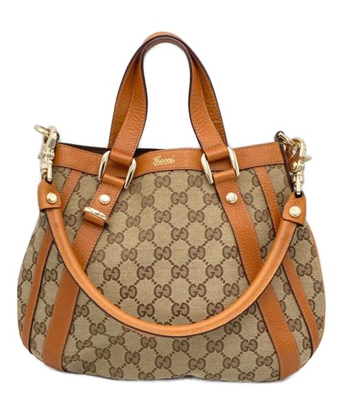GUCCI（グッチ）GUCCI (グッチ) アビーキャンバストートバック ベージュの古着・服飾アイテム