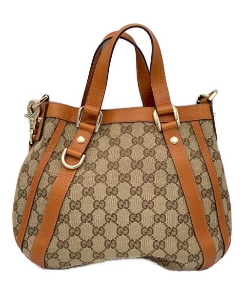 GUCCI（グッチ）GUCCI (グッチ) アビーキャンバストートバック ベージュの古着・服飾アイテム
