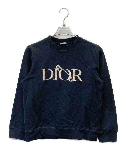 Christian Dior（クリスチャン ディオール）Christian Dior (クリスチャン ディオール) ロゴ刺繍スウェット ブラック サイズ:150~160の古着・服飾アイテム
