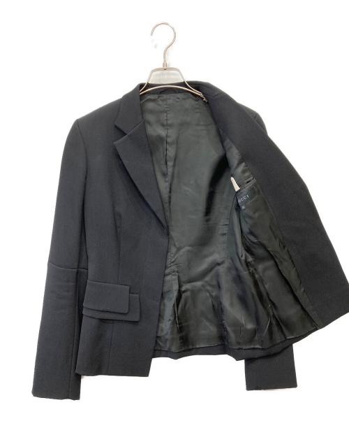 GUCCI（グッチ）GUCCI (グッチ) ダブルフラップテーラードジャケット ブラック サイズ:Ⅼの古着・服飾アイテム