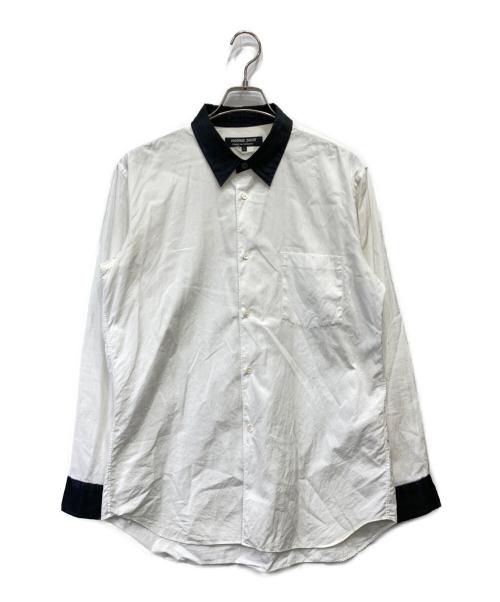 COMME des GARCONS HOMME DEUX（コムデギャルソン オム ドゥ）COMME des GARCONS HOMME DEUX (コムデギャルソン オム ドゥ) バイカラーシャツ ホワイト サイズ:Ⅼの古着・服飾アイテム
