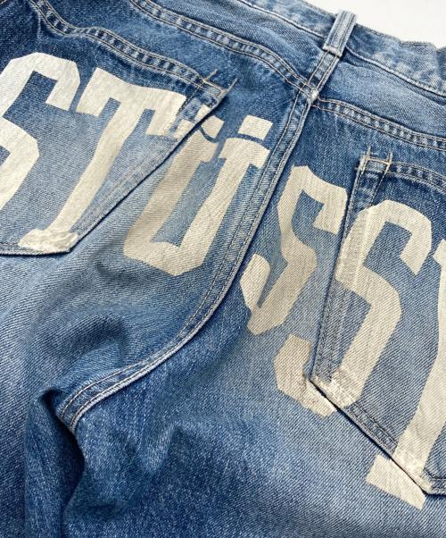 stussy（ステューシー）stussy (ステューシー) バックロゴデニムパンツ ブルー サイズ:76cm(W30)の古着・服飾アイテム