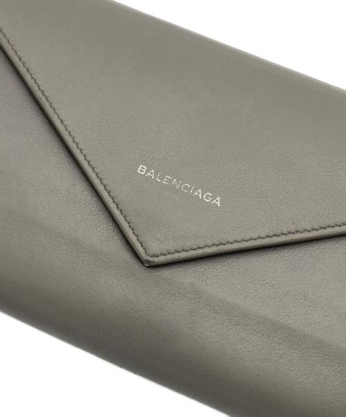 BALENCIAGA（バレンシアガ）BALENCIAGA (バレンシアガ) ペーパーマニージップラウンドウォレット グレーの古着・服飾アイテム