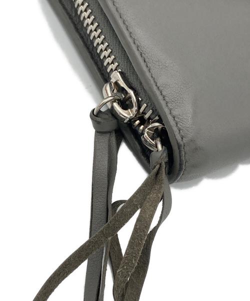 BALENCIAGA（バレンシアガ）BALENCIAGA (バレンシアガ) ペーパーマニージップラウンドウォレット グレーの古着・服飾アイテム
