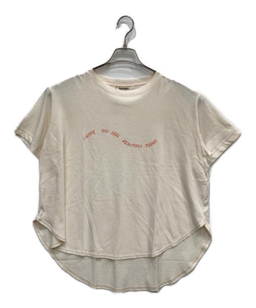 tumugu（ツムグ）tumugu (ツムグ) DEPEND天竺プリントTシャツ アイボリー サイズ:FREE 未使用品の古着・服飾アイテム