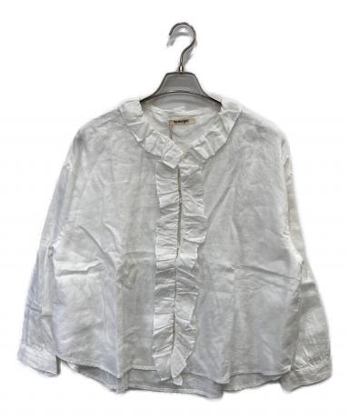 tumugu ツムグ　ロイヤルリネンフリルブラウス　¥17380 美品 中古・古着通販】tumugu (ツムグ) ロイヤルリネンフリルブラウス
