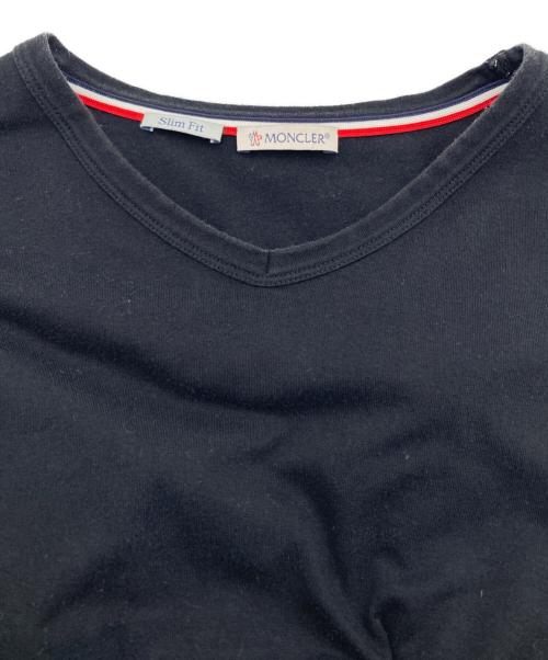 MONCLER（モンクレール）MONCLER (モンクレール) VネックTシャツ ブラック サイズ:XLの古着・服飾アイテム