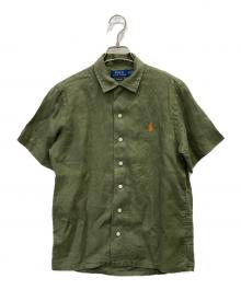 POLO RALPH LAUREN（ポロ・ラルフローレン）の古着「オープンカラーリネンシャツ」｜カーキ
