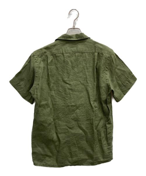 POLO RALPH LAUREN（ポロ・ラルフローレン）POLO RALPH LAUREN (ポロ・ラルフローレン) オープンカラーリネンシャツ カーキ サイズ:XSの古着・服飾アイテム