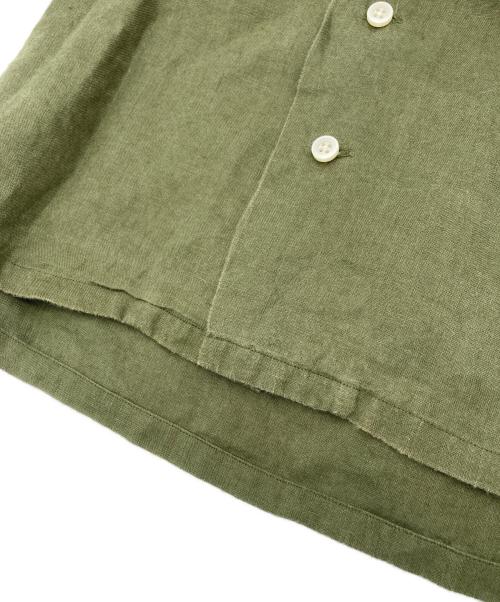 POLO RALPH LAUREN（ポロ・ラルフローレン）POLO RALPH LAUREN (ポロ・ラルフローレン) オープンカラーリネンシャツ カーキ サイズ:XSの古着・服飾アイテム