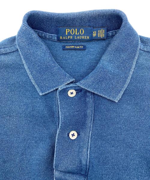 POLO RALPH LAUREN（ポロ・ラルフローレン）POLO RALPH LAUREN (ポロ・ラルフローレン) デニムポロシャツ インディゴ サイズ:XSの古着・服飾アイテム