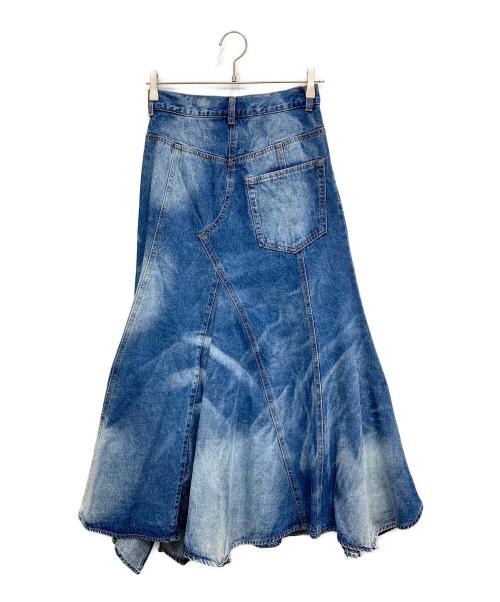 PAGEBOY（ページボーイ）PAGEBOY (ページボーイ) シアーブリーチデニムスカート インディゴ サイズ:Sの古着・服飾アイテム