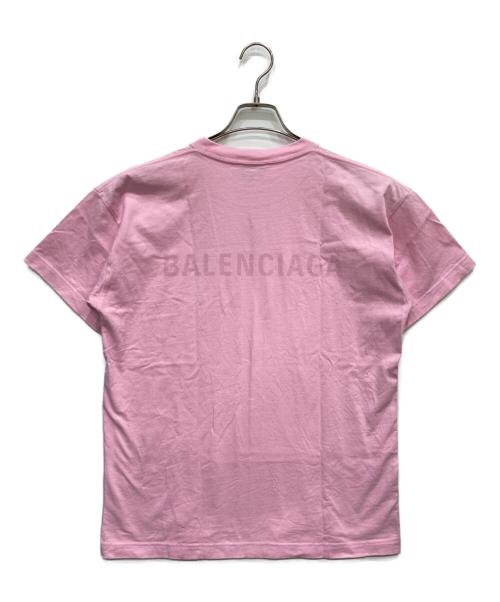 BALENCIAGA（バレンシアガ）BALENCIAGA (バレンシアガ) ラージフィットロゴTシャツ ピンク サイズ:Sの古着・服飾アイテム