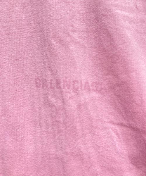BALENCIAGA（バレンシアガ）BALENCIAGA (バレンシアガ) ラージフィットロゴTシャツ ピンク サイズ:Sの古着・服飾アイテム