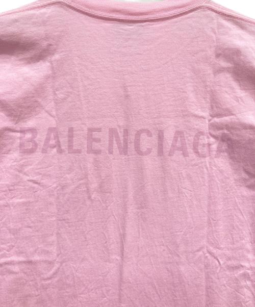 BALENCIAGA（バレンシアガ）BALENCIAGA (バレンシアガ) ラージフィットロゴTシャツ ピンク サイズ:Sの古着・服飾アイテム