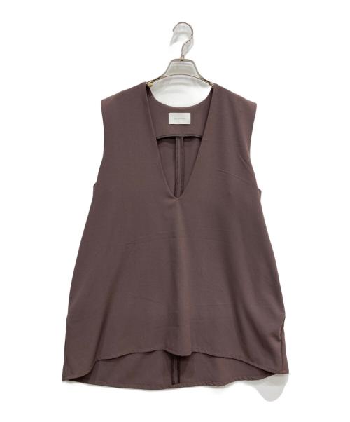 chignon（シニヨン）chignon (シニヨン) ショルダータックベスト パープル サイズ:FREEの古着・服飾アイテム