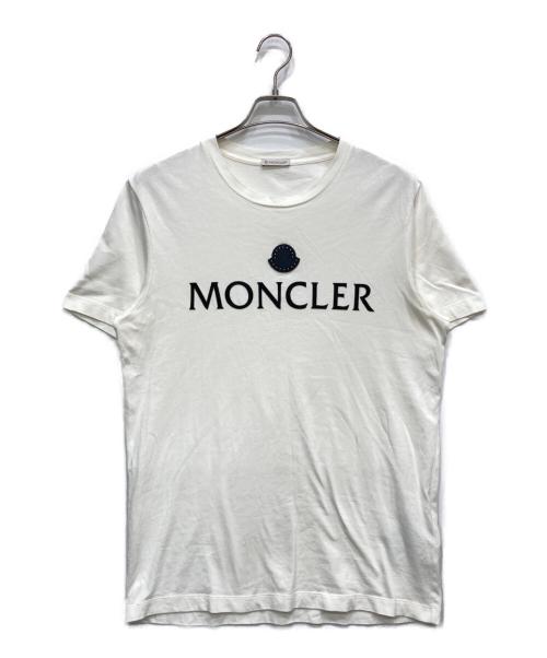MONCLER（モンクレール）MONCLER (モンクレール) フロッキーロゴ SS TSHIRT ホワイト サイズ:Mの古着・服飾アイテム