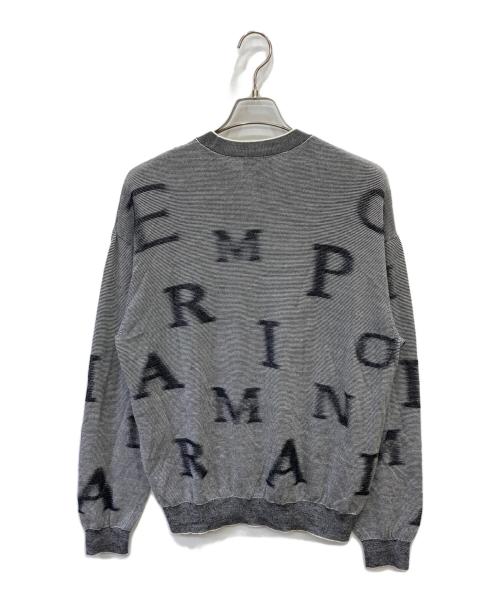 EMPORIO ARMANI（エンポリオ アルマーニ）EMPORIO ARMANI (エンポリオ アルマーニ) クールーネックウールニット グレー サイズ:Lの古着・服飾アイテム