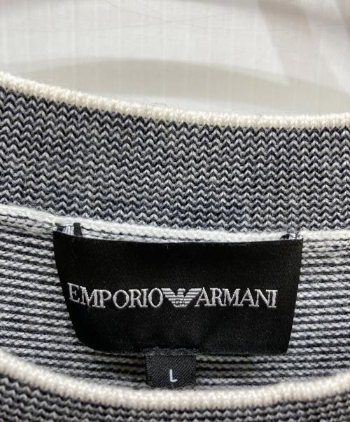 EMPORIO ARMANI（エンポリオ アルマーニ）EMPORIO ARMANI (エンポリオ アルマーニ) クールーネックウールニット グレー サイズ:Lの古着・服飾アイテム