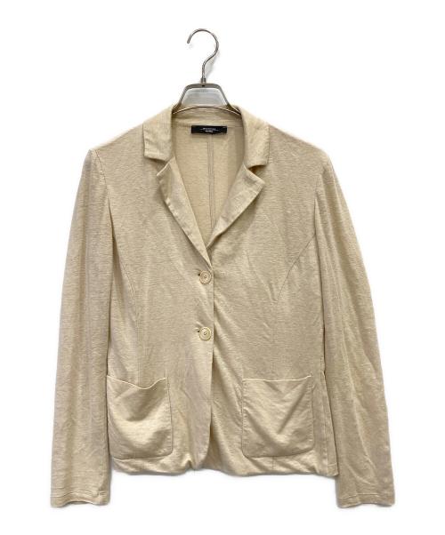 WEEKEND Max Mara（ウィークエンド マックスマーラ）Weekend Max Mara (ウィークエンド マックスマーラ) リネンニットジャケット アイボリー サイズ:Mの古着・服飾アイテム