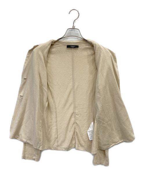 WEEKEND Max Mara（ウィークエンド マックスマーラ）Weekend Max Mara (ウィークエンド マックスマーラ) リネンニットジャケット アイボリー サイズ:Mの古着・服飾アイテム
