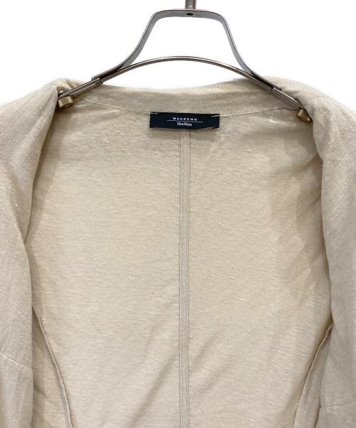 WEEKEND Max Mara（ウィークエンド マックスマーラ）Weekend Max Mara (ウィークエンド マックスマーラ) リネンニットジャケット アイボリー サイズ:Mの古着・服飾アイテム