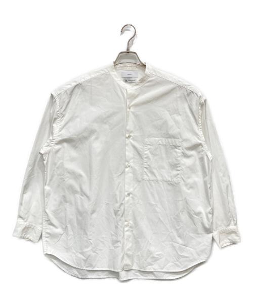 NORMALLY（ノーマリー）NORMALLY (ノーマリー) バンドカラーシャツ ホワイトの古着・服飾アイテム