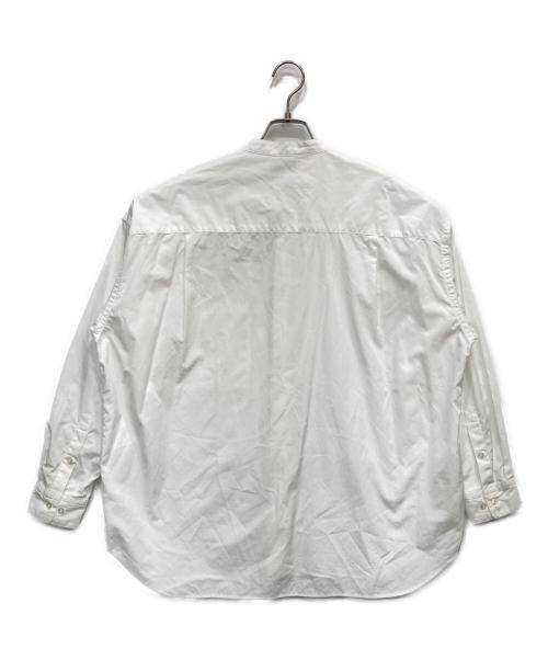 NORMALLY（ノーマリー）NORMALLY (ノーマリー) バンドカラーシャツ ホワイトの古着・服飾アイテム