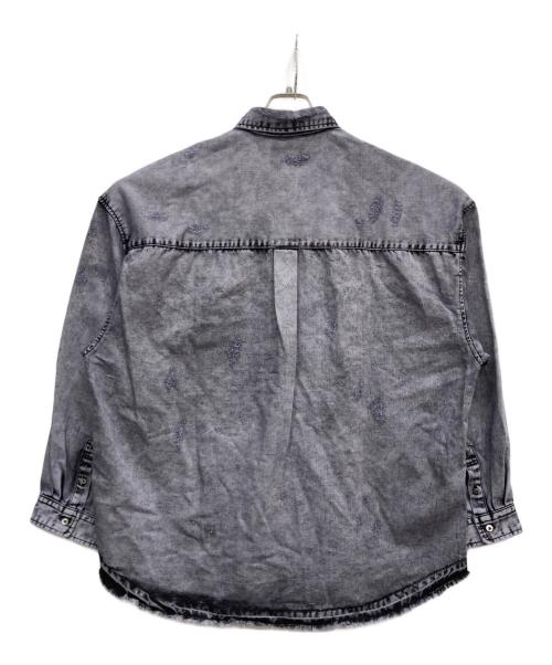 MAISON SPECIAL（メゾンスペシャル）MAISON SPECIAL (メゾンスペシャル) 7.8oz Chemical Over-Dye Denim Prime-Over Shirt パープル サイズ:Mの古着・服飾アイテム