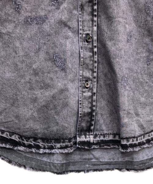 MAISON SPECIAL（メゾンスペシャル）MAISON SPECIAL (メゾンスペシャル) 7.8oz Chemical Over-Dye Denim Prime-Over Shirt パープル サイズ:Mの古着・服飾アイテム