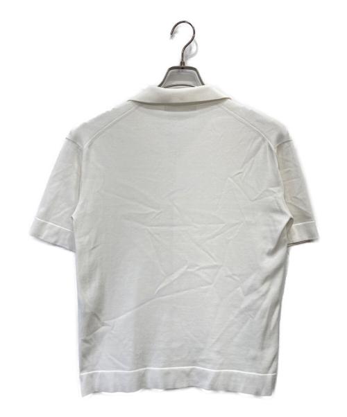 ESTNATION（エストネーション）ESTNATION (エストネーション) 半袖サマーニットシャツ ホワイト サイズ:Sの古着・服飾アイテム