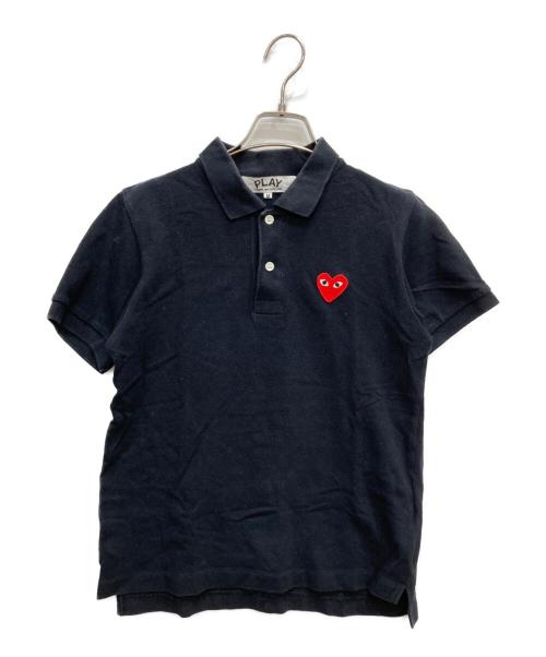 PLAY COMME des GARCONS（プレイコムデギャルソン）PLAY COMME des GARCONS (プレイコムデギャルソン) ハートロゴポロシャツ ブラック サイズ:Mの古着・服飾アイテム