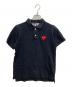 PLAY COMME des GARCONS（プレイコムデギャルソン）の古着「ハートロゴポロシャツ」｜ブラック
