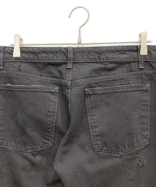 ZARA（ザラ）ZARA (ザラ) クラッシュ加工フレアデニムパンツ ブラック サイズ:Mの古着・服飾アイテム